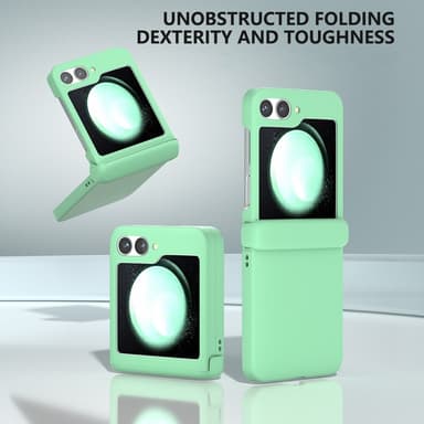 SKALO Samsung Z Flip6 Ultratynd Skin-touch Fold Cover - Turkis