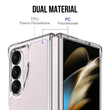 SKALO Samsung Z Fold6 TPU Clear Hybrid Cover - Gennemsigtig