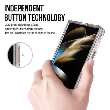 SKALO Samsung Z Fold6 TPU Clear Hybrid Cover - Gennemsigtig