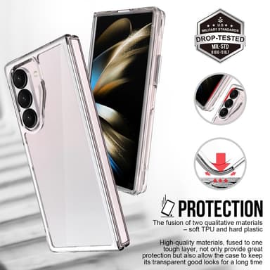 SKALO Samsung Z Fold6 TPU Clear Hybrid Cover - Gennemsigtig