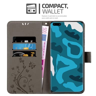 Huawei P40 PRO / P40 PRO+ Pungetui Cover Case (Grå)