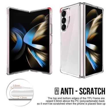 SKALO Samsung Z Fold6 TPU Clear Hybrid Cover - Gennemsigtig