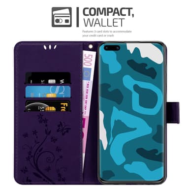 Huawei P40 PRO / P40 PRO+ Pungetui Cover Case (Lilla)
