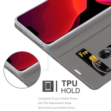 iPhone 12 PRO MAX Pungetui Cover Case (Grå)