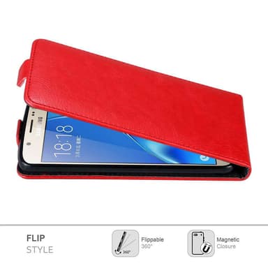 Samsung Galaxy J7 2016 Pungetui Flip Cover (Rød)