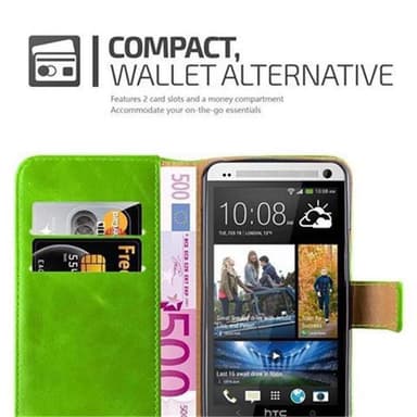 Cover HTC ONE M7 Etui Case (Grøn)