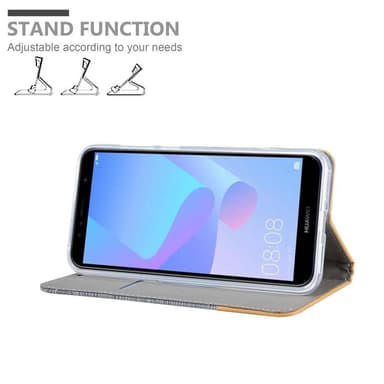 Huawei Y6 PRIME Pungetui Cover Case (Grå)