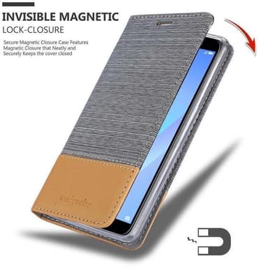 Huawei Y6 PRIME Pungetui Cover Case (Grå)