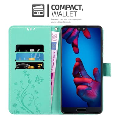 Huawei P20 Pungetui Cover Case (Turkis)