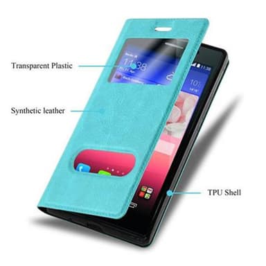 Pungetui Huawei ASCEND P7 Cover Case (Turkis)