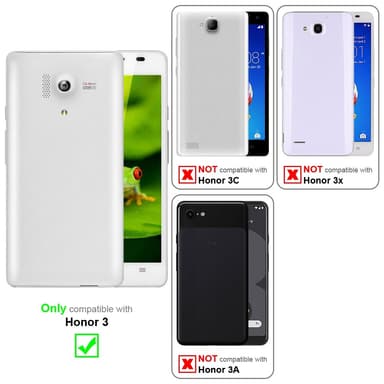 Honor 3 Etui Case Cover (Gennemsigtig)