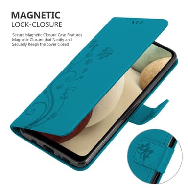 Samsung Galaxy A12 / M12 Pungetui Cover Case (Blå)