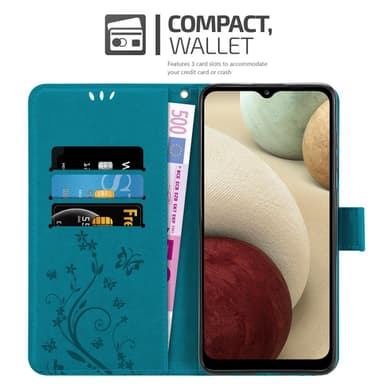 Samsung Galaxy A12 / M12 Pungetui Cover Case (Blå)