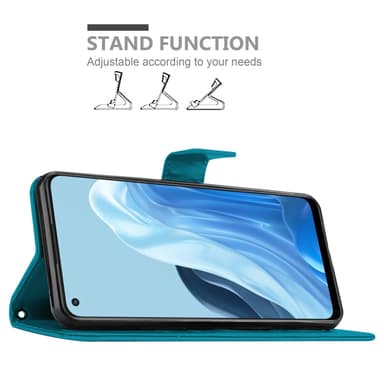 Oppo FIND X5 LITE / Reno7 5G Pungetui Cover Case (Blå)