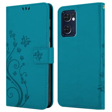 Oppo FIND X5 LITE / Reno7 5G Pungetui Cover Case (Blå)
