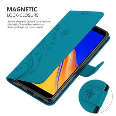 Samsung Galaxy J4 PLUS Pungetui Cover Case (Blå)