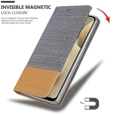 Samsung Galaxy A12 / M12 Pungetui Cover Case (Grå)