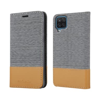 Samsung Galaxy A12 / M12 Pungetui Cover Case (Grå)