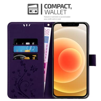 iPhone 12 MINI Pungetui Cover Case (Lilla)