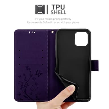 iPhone 12 MINI Pungetui Cover Case (Lilla)