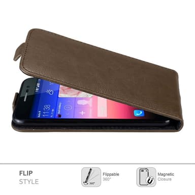 Huawei ASCEND P7 Pungetui Flip Cover (Brun)