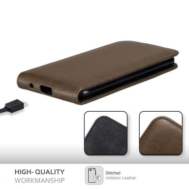 Huawei ASCEND P7 Pungetui Flip Cover (Brun)