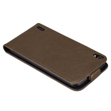 Huawei ASCEND P7 Pungetui Flip Cover (Brun)