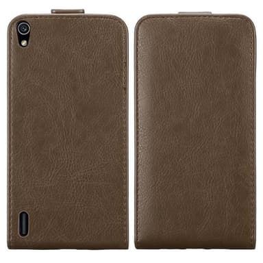 Huawei ASCEND P7 Pungetui Flip Cover (Brun)