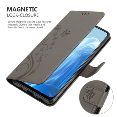 Oppo FIND X5 LITE / Reno7 5G Pungetui Cover Case (Grå)