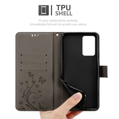 Oppo FIND X5 LITE / Reno7 5G Pungetui Cover Case (Grå)