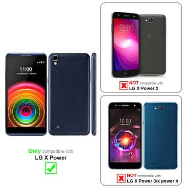 LG X POWER Cover Etui Case (Sort)
