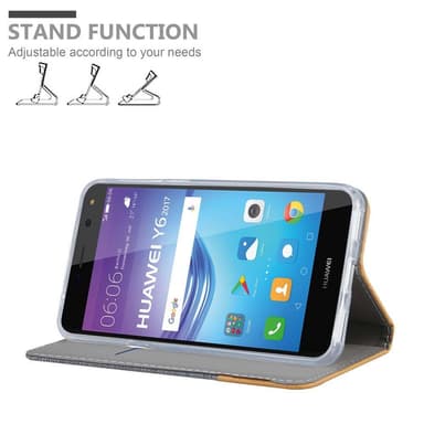Huawei Y5 2017 / Y6 2017 Pungetui Cover Case (Grå)