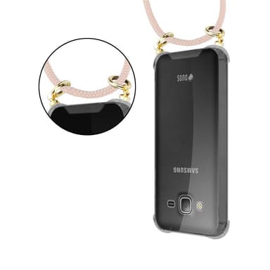Samsung Galaxy J3 2016 Etui Cover Kæde (Lyserød)