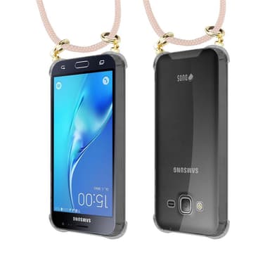 Samsung Galaxy J3 2016 Etui Cover Kæde (Lyserød)