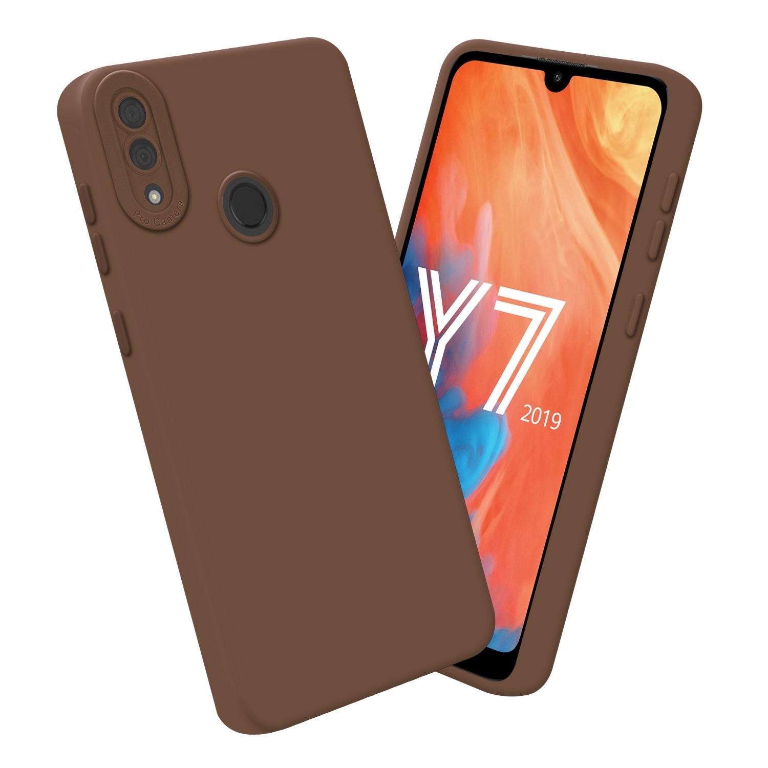 Huawei Y7 2019 / Y7 PRIME 2019 Cover Etui Case (Brun)