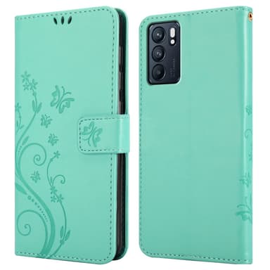 Oppo Reno6 5G Pungetui Cover Case (Turkis)