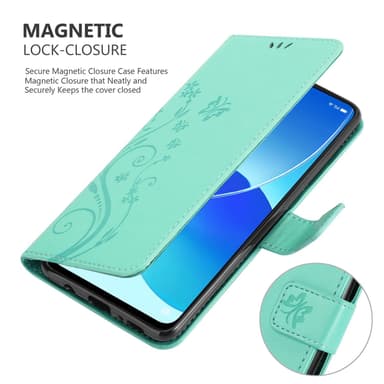 Oppo Reno6 5G Pungetui Cover Case (Turkis)