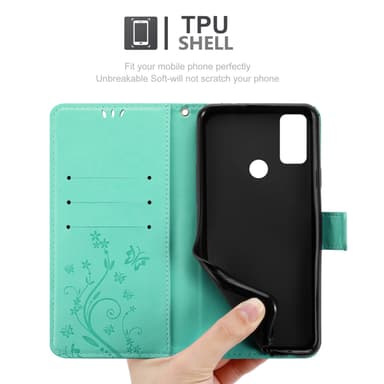 Alcatel 1S 2021 / 3L 2021 Pungetui Cover Case (Turkis)