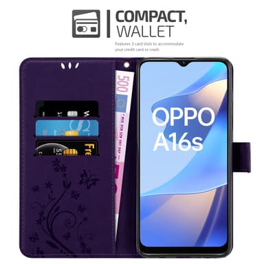 Oppo A16s / A54s Pungetui Cover Case (Lilla)