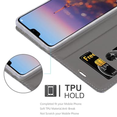 Huawei P20 PRO / P20 PLUS Pungetui Cover Case (Grå)