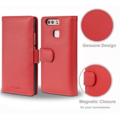 Huawei P9 Pungetui Cover (Rød)
