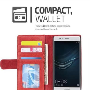 Huawei P9 Pungetui Cover (Rød)