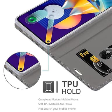 Samsung Galaxy A11 / M11 Pungetui Cover Case (Grå)