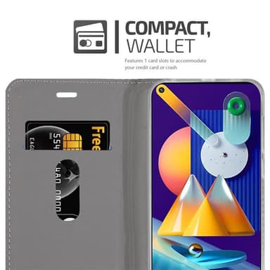 Samsung Galaxy A11 / M11 Pungetui Cover Case (Grå)
