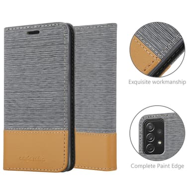 Samsung Galaxy A72 4G / 5G Pungetui Cover Case (Grå)