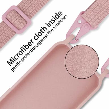 Samsung Galaxy A02s Etui Cover Kæde (Lyserød)