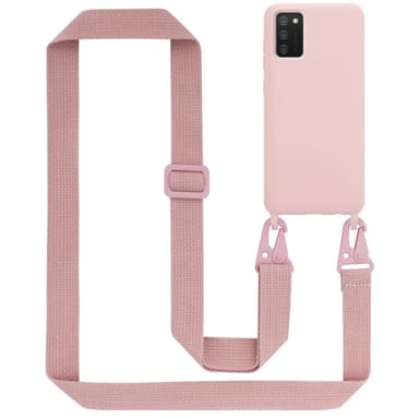 Samsung Galaxy A02s Etui Cover Kæde (Lyserød)