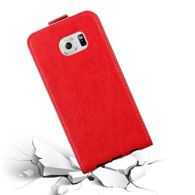 Samsung Galaxy S6 EDGE Pungetui Flip Cover (Rød)