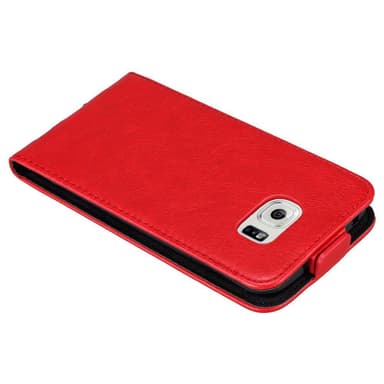 Samsung Galaxy S6 EDGE Pungetui Flip Cover (Rød)