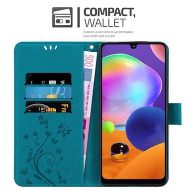Samsung Galaxy A31 Pungetui Cover Case (Blå)